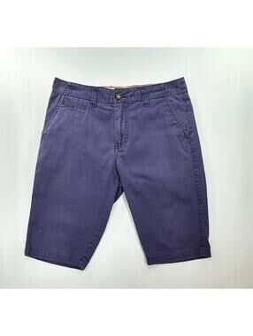 Johnnie B Flat Front 100% Cotton Chino Shorts Purple Mens 28